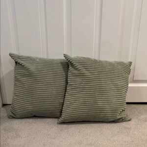 Seafoam Green Corduroy Throw Pillow case set